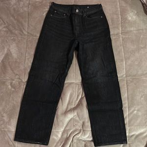 Black American Eagle mom jeans